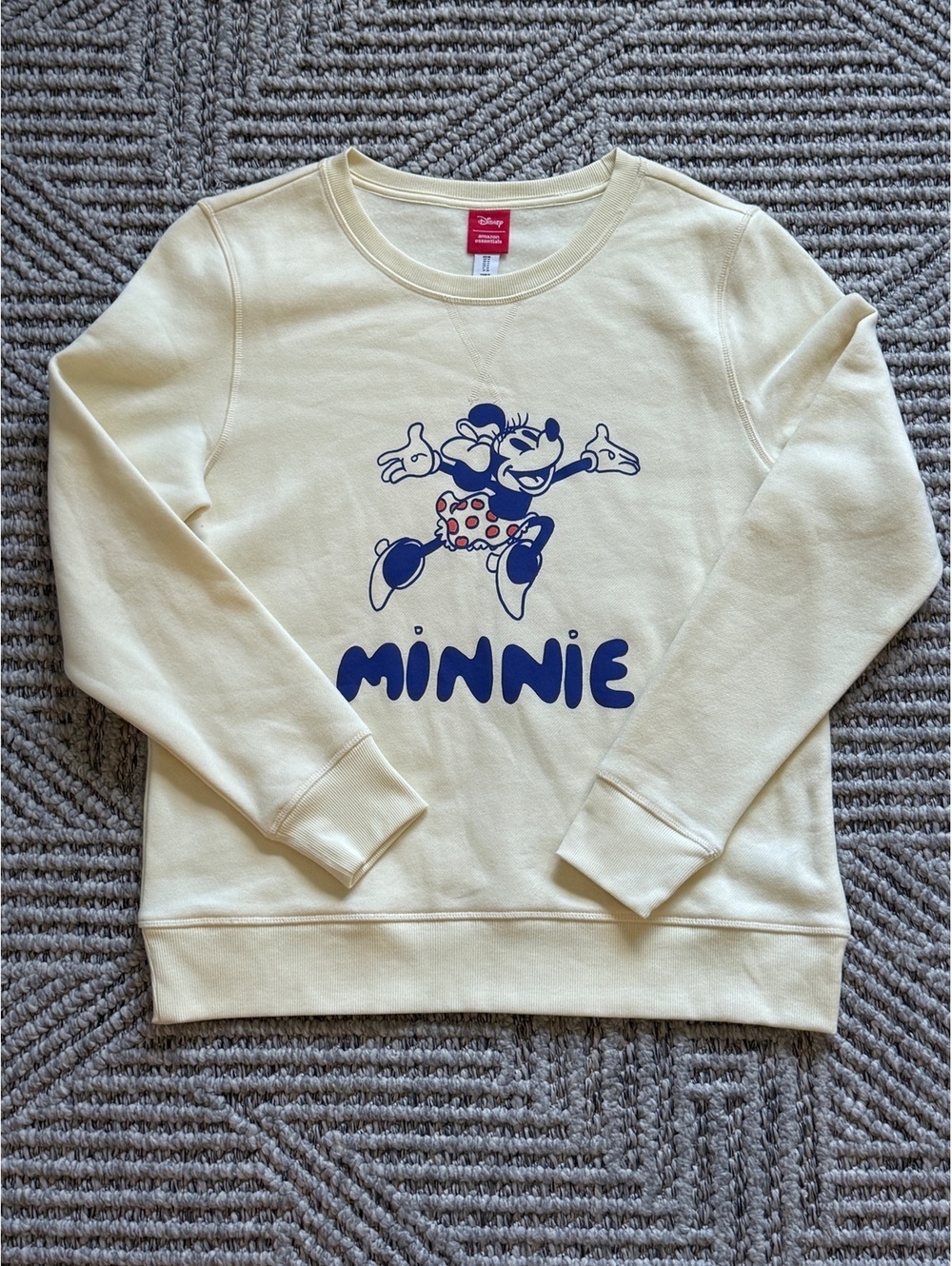 Amazon Essentials Disney Minnie Mouse Cream Sweatshirt Medium